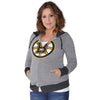 Boston Bruins Touch by Alyssa Milano Women's Maternity Hat Trick Lightweight Full-Zip Hoodie - Gray