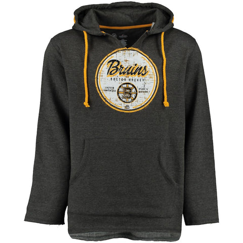 Boston Bruins Majestic Women's Plus Size Swift Play Pullover Hoodie - Charcoal