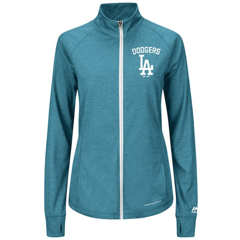 Los Angeles Dodgers Majestic Women's Count the Wins Therma Base Full-Zip Jacket - Royal