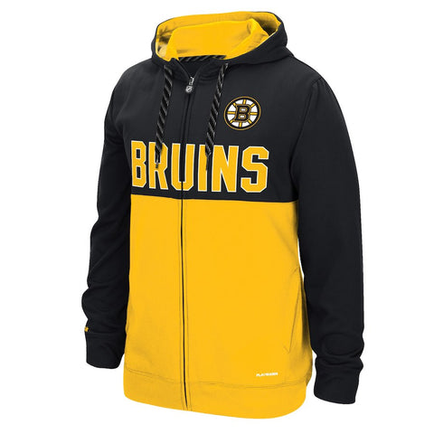 Boston Bruins Reebok Face-Off Full Zip Hoodie - Black/Gold