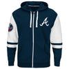 Atlanta Braves Majestic Free Pace Full Zip Fleece Sweatshirt - Navy