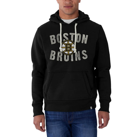 Boston Bruins '47 Cross-Check Logo Pullover Hoodie - Black