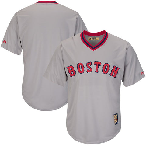 Boston Red Sox Majestic Road Cooperstown Cool Base Replica Team Jersey - Gray