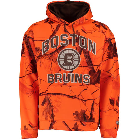 Boston Bruins Old Time Hockey Parot Realtree Camo Hoodie - Orange