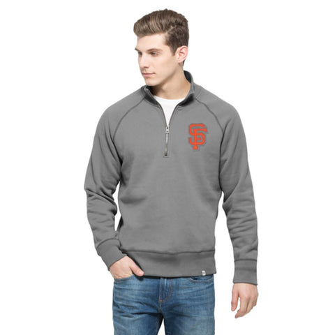 San Francisco Giants '47 Cross Check Quarter-Zip Pullover Jacket - Gray