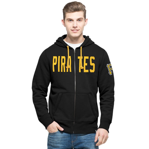 Pittsburgh Pirates '47 Cross Check Full-Zip Hoodie - Black