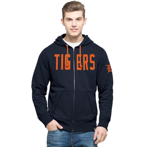 Detroit Tigers '47 Cross Check Full-Zip Hoodie - Navy