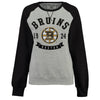 Boston Bruins Soft as a Grape Women's Plus Size Biowashed Fleece Crew Neck Sweatshirt - Gray