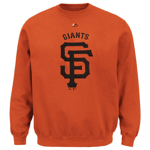 San Francisco Giants Majestic Big & Tall Critical Victory Fleece Crew Sweatshirt - Orange