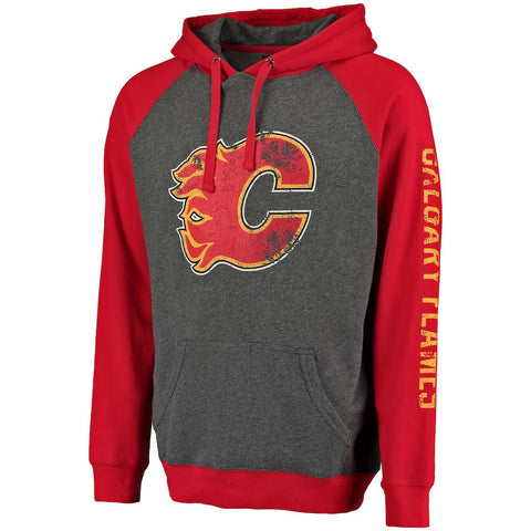 Calgary Flames Rinkside Division Two-Tone Hoodie - Gray
