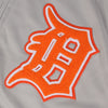 Detroit Tigers Stitches Wordmark Brushed Track Jacket - Gray
