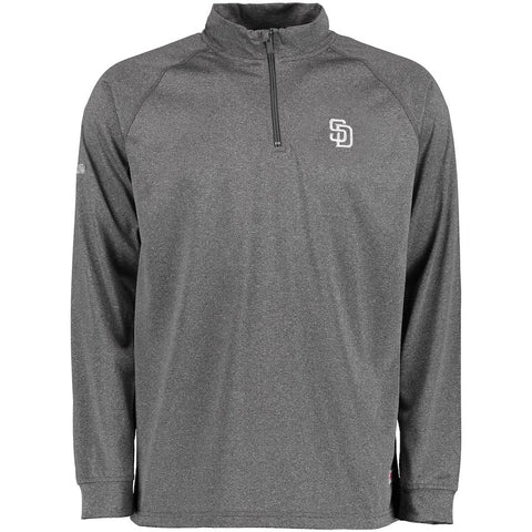 San Diego Padres Stitches Quarter-Zip Pullover Jacket - Charcoal