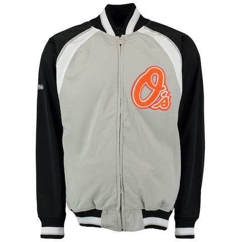 Baltimore Orioles Stitches Wordmark Brushed Track Jacket - Gray