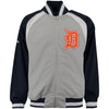 Detroit Tigers Stitches Wordmark Brushed Track Jacket - Gray