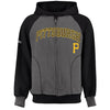 Pittsburgh Pirates Stitches Heather Fleece Colorblock Full-Zip Hoodie - Charcoal