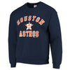 Houston Astros Stitches Fleece Crew Neck Sweatshirt - Navy