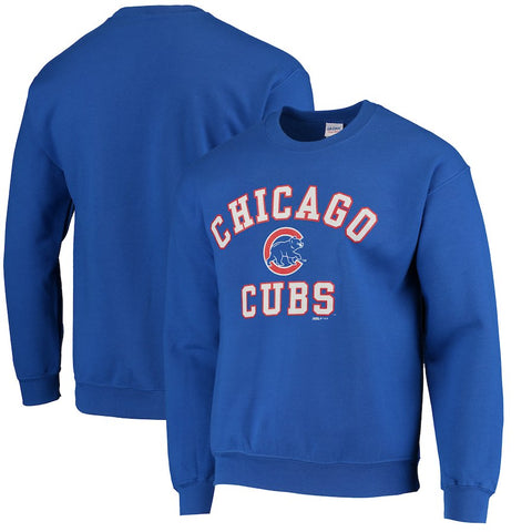 Chicago Cubs Stitches Fleece Crew Neck Sweatshirt - Royal