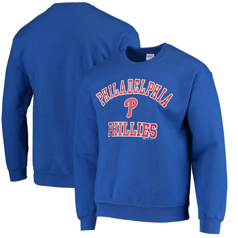 Philadelphia Phillies Stitches Fleece Crew Neck Sweatshirt - Royal