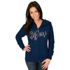 Detroit Tigers Majestic Women's Wordmark Full Zip Hoodie - Navy