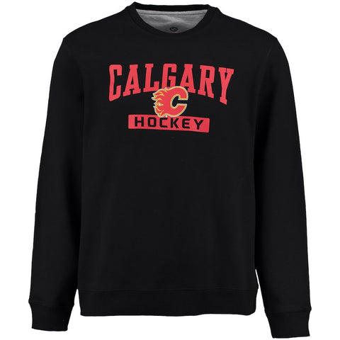 Calgary Flames Rinkside City Pride Crew Neck Fleece Sweatshirt - Black