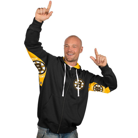 Boston Bruins Hands High Full Zip Hoodie - Black