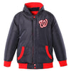Washington Nationals JH Design Toddler Fleece Hooded Reversible Jacket - Red/Navy