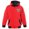 Washington Nationals JH Design Toddler Fleece Hooded Reversible Jacket - Red/Navy