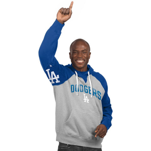 Los Angeles Dodgers Hands High Pullover Hoodie - Gray
