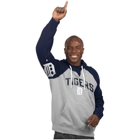 Detroit Tigers Hands High Pullover Hoodie - Gray