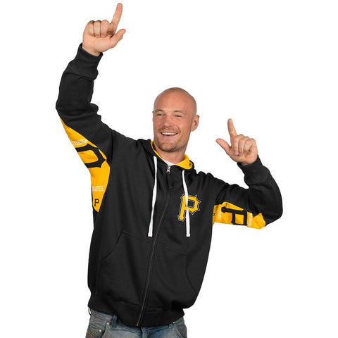 Pittsburgh Pirates Hands High Full Zip Hoodie - Black
