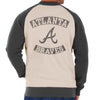 Atlanta Braves '47 Hanover Full-Zip Track Jacket - Cream/Gray