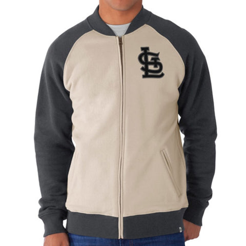 St. Louis Cardinals '47 Hanover Full-Zip Track Jacket - Cream/Gray