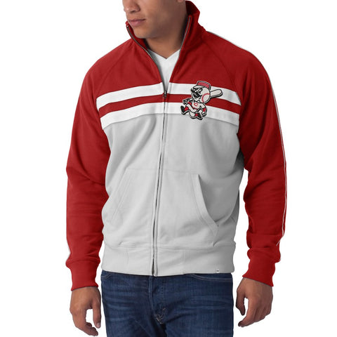 Cincinnati Reds '47 Game Day II Full-Zip Track Jacket - Gray/Red