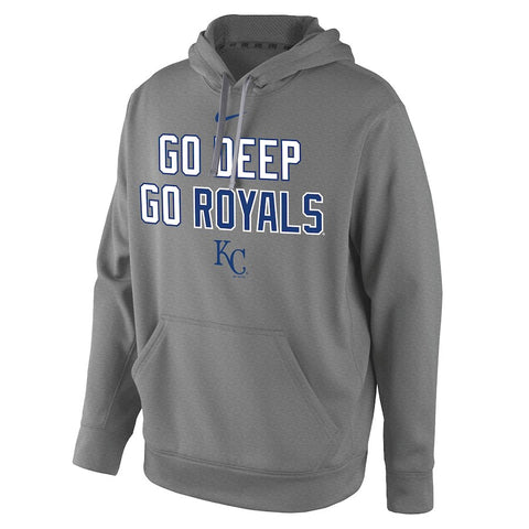 Kansas City Royals Go Deep Playoff Hunt Pullover Hoodie - Gray