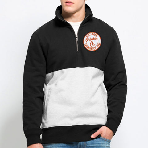 Baltimore Orioles '47 Coastal Quarter-Zip Pullover Sweatshirt - Black