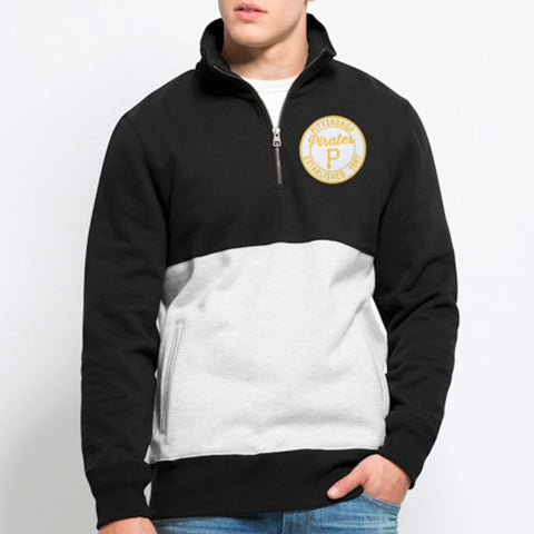 Pittsburgh Pirates '47 Coastal Quarter-Zip Pullover Sweatshirt - Black