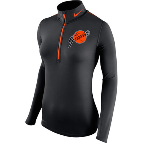 San Francisco Giants Women's Cooperstown Half-Zip Performance Jacket - Black