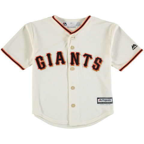 San Francisco Giants Majestic Preschool Official Cool Base Team Jersey - Cream