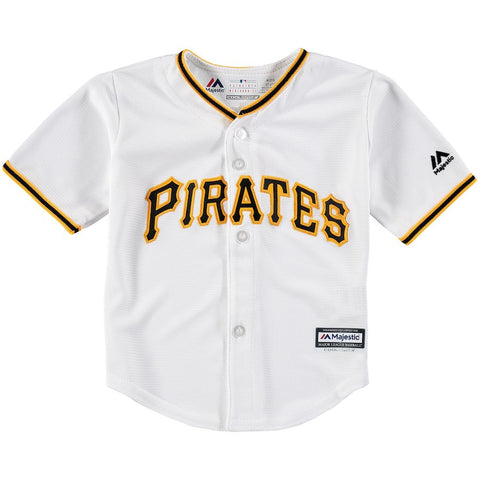 Pittsburgh Pirates Majestic Toddler Official Cool Base Jersey - White