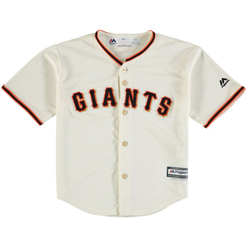 San Francisco Giants Majestic Toddler Official Cool Base Jersey - Cream