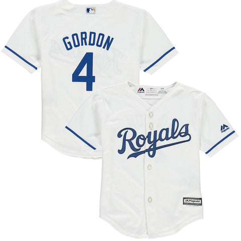 Alex Gordon Kansas City Royals Majestic Toddler Official Player Cool Base Jersey - White