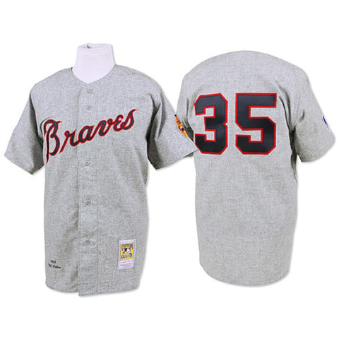Phil Niekro 1969 Atlanta Braves Mitchell & Ness Authentic Throwback Jersey - Gray