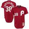 Larry Christenson 1981 Philadelphia Phillies Mitchell & Ness Authentic Throwback Jersey - Maroon
