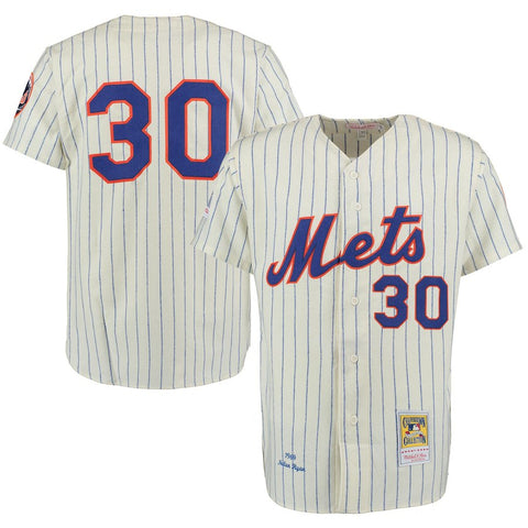 Nolan Ryan 1969 New York Mets Mitchell & Ness Authentic Throwback Jersey - Cream/Blue