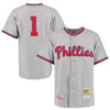 Richie Ashburn 1948 Philadelphia Phillies Mitchell & Ness Authentic Throwback Jersey - Gray