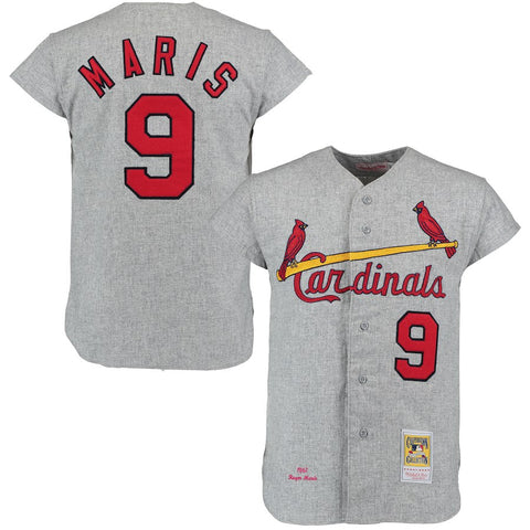 Roger Maris 1967 St. Louis Cardinals Mitchell & Ness Authentic Throwback Jersey - Gray
