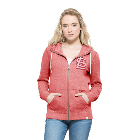 St. Louis Cardinals '47 Women's Frontside Full-Zip Hoodie - Red