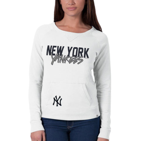 New York Yankees '47 Women's Gameday Crew Neck Sweater - White