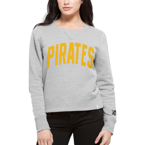 Pittsburgh Pirates '47 Women's Splash Crew Neck Sweatshirt - Gray