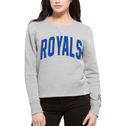 Kansas City Royals '47 Women's Splash Crew Neck Sweatshirt - Gray
